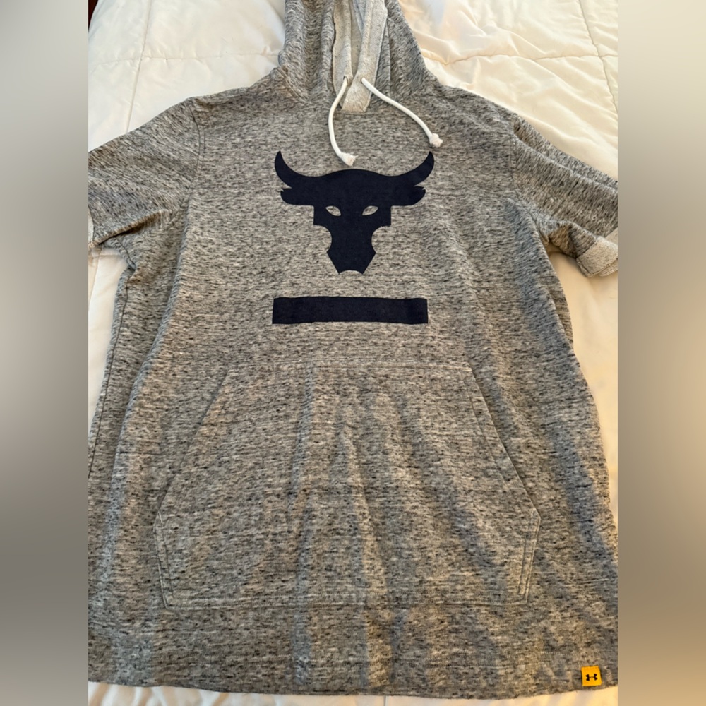 Under Armour Heather Gray Hoodie with Yellow Accent